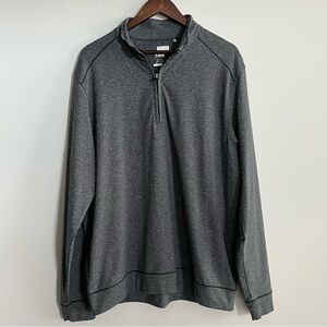Cutter And Buck Men’s DryTec Quarter Zip Performance Pullover Gray XL